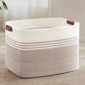 100L Large Woven Laundry Basket Hamper by SunNewt