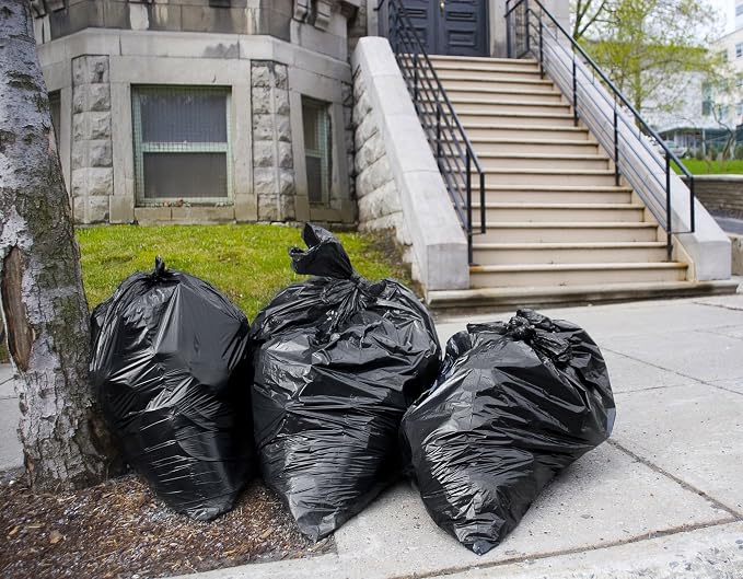 Tasker Contractor Garbage Bags 55 Gallon, 3 Mil Black Contractor Garbage Bag - Image 2