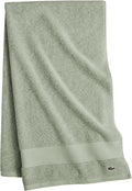 Lacoste Heritage 100% Supima Cotton Bath Sheet 35" x 70", Aloe | Highly by Unknown