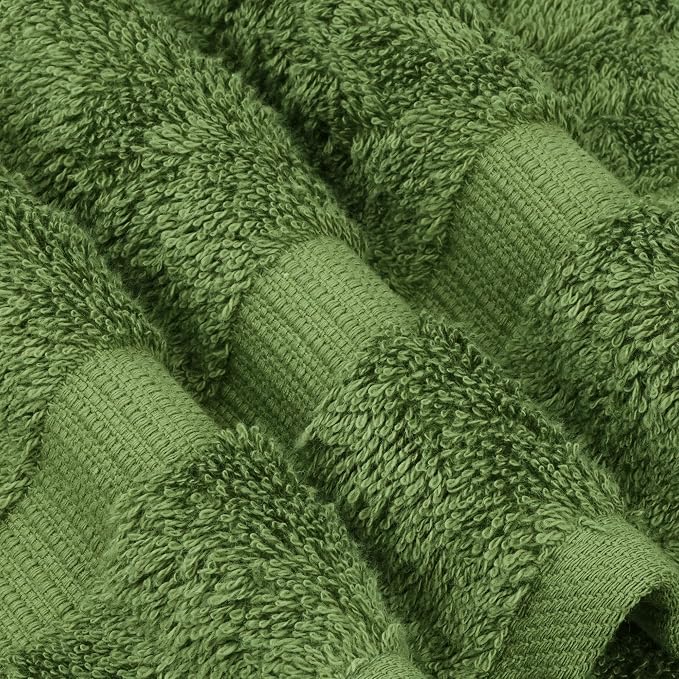 Chakir Turkish Linens 100% Cotton 4-Pack Washcloths 13x13, Moss | Premium - Image 4