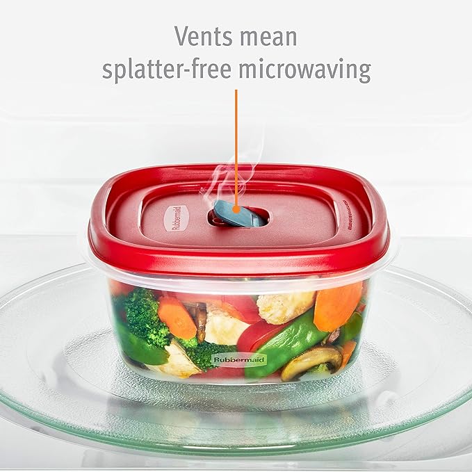 Rubbermaid EasyFindLids Food Storage and Organization Containers, Racer Red - Image 4