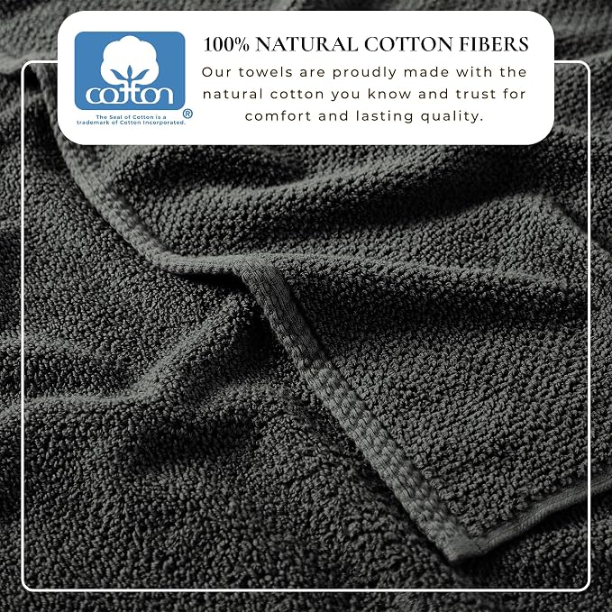 Great Bay Home 100% Cotton 6 Piece Towel Set - Image 3