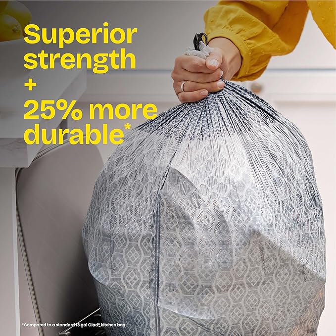 Glad ForceFlex MaxStrength Kitchen Trash Bags, Rip and Tear Resistant, Fresh - Image 5