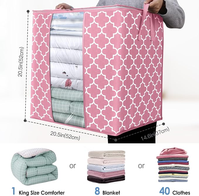 Storage Bags 4 Pack 100L Clothes Organization and Storage Containers | Large - Image 2