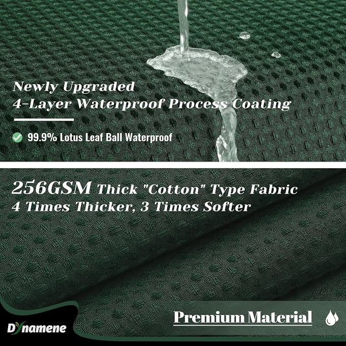 Dynamene Stall Waffle Shower Curtain 256 GSM Heavy Fabric 60x72 Dark Green - Image 3