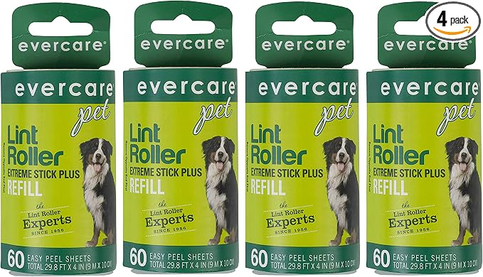 Evercare Extra Sticky Pet Lint Roller Refill 60 sheets by Evercare