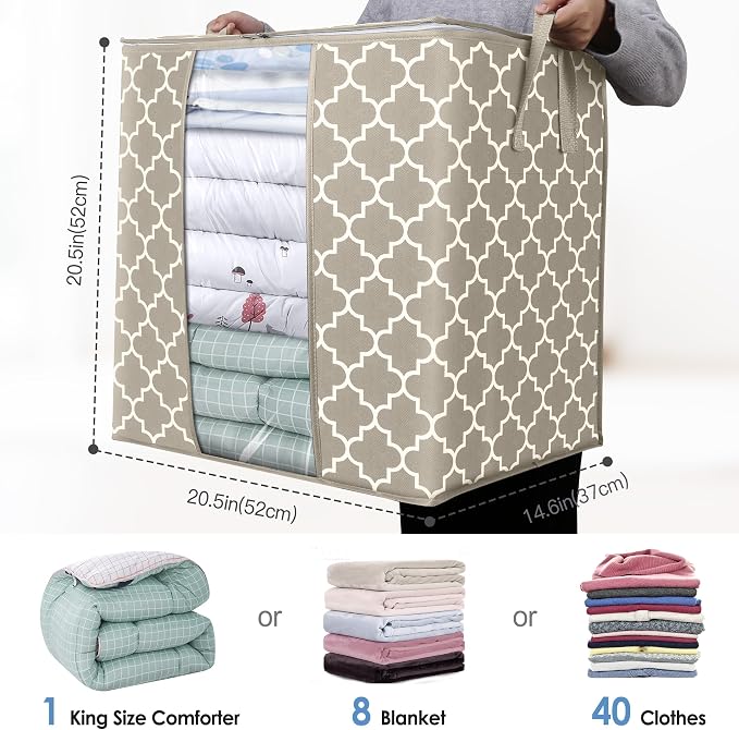 Storage Bags 8 Pack 100L Clothes Organization and Storage Containers | Large - Image 3