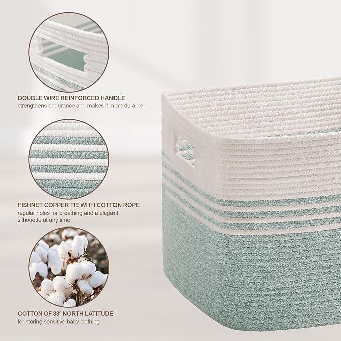 100L Extra Large Woven Laundry Basket Hamper - Image 5