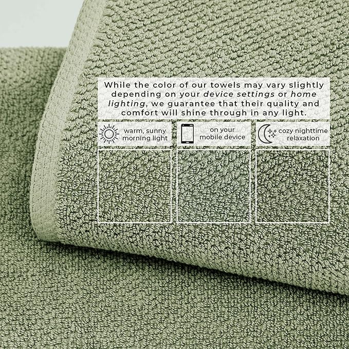 Great Bay Home 100% Cotton 6 Pack 26x16 Hand Towel Set - Image 5