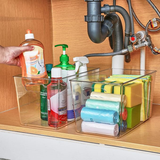 Vtopmart 6 Pack Clear Storage Bins, Pantry Storage Bins - Image 7