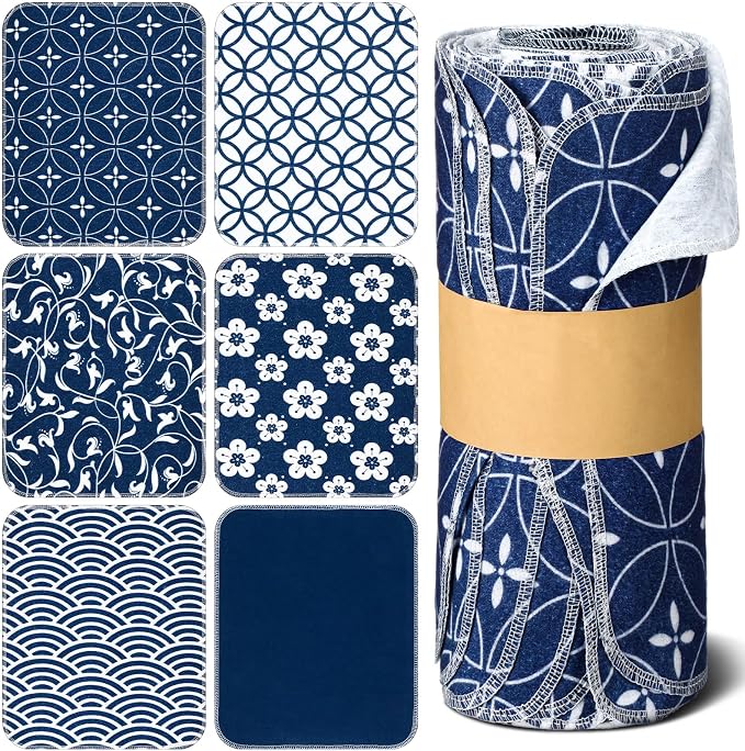36 Pcs Reusable Paper Towels Kitchen Cloths Japanese Style by Noveread