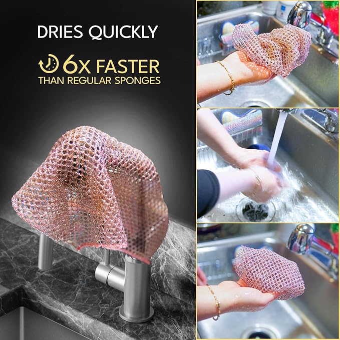 Non-Scratch Dish Scrubbers — Outlasts 7+ Sponges, Stays Odor-Free | Replace - Image 6