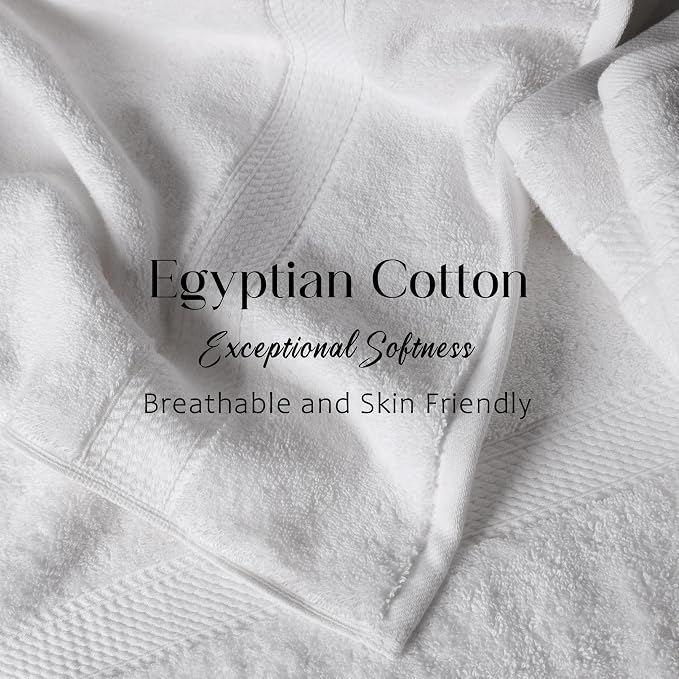 SUPERIOR Egyptian Cotton Ultra Plush & Absorbent, 6 Piece Set, Soft Luxury - Image 5