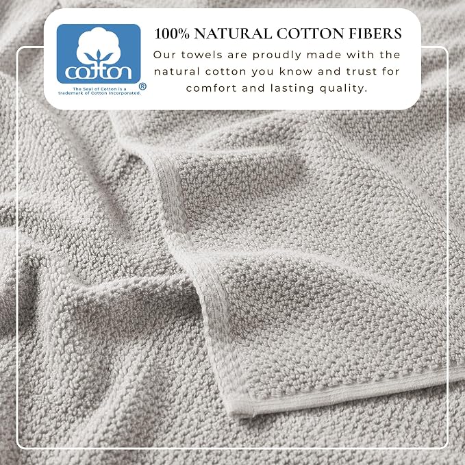 Great Bay Home 100% Cotton 6 Piece Towel Set - Image 3