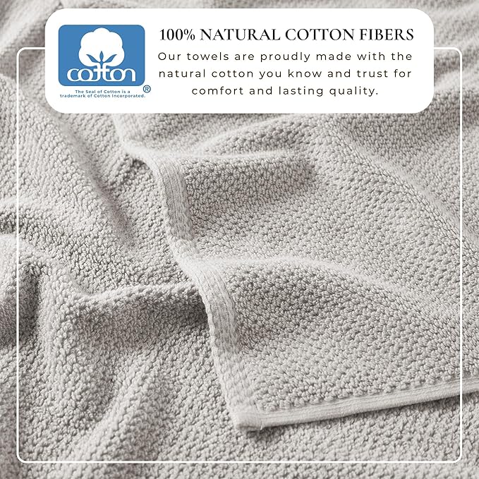 Great Bay Home 100% Cotton 12-Pack 13x13 Wash Cloth - Image 3