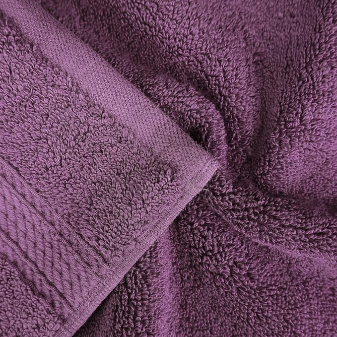 Superior Egyptian Cotton 800 GSM Plush & Absorbent, 9 Piece Set, Plum | Quick - Image 5
