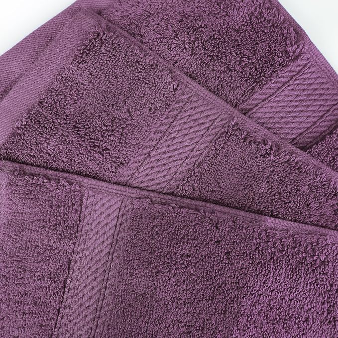 Superior Egyptian Cotton 800 GSM Plush & Absorbent, 9 Piece Set, Plum | Quick - Image 6