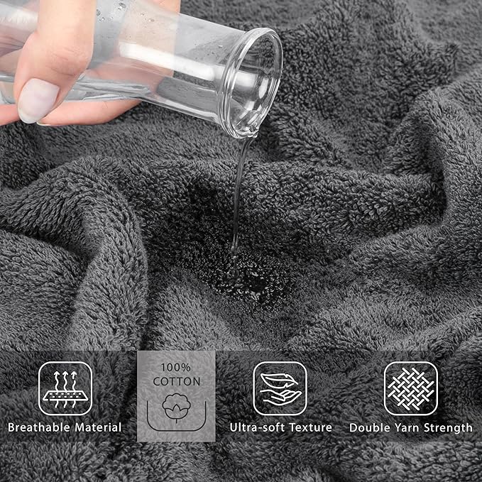 Cotton Paradise 100% Cotton Turkish Towel, Soft Absorbent Quick Dry, 40x80 - Image 4