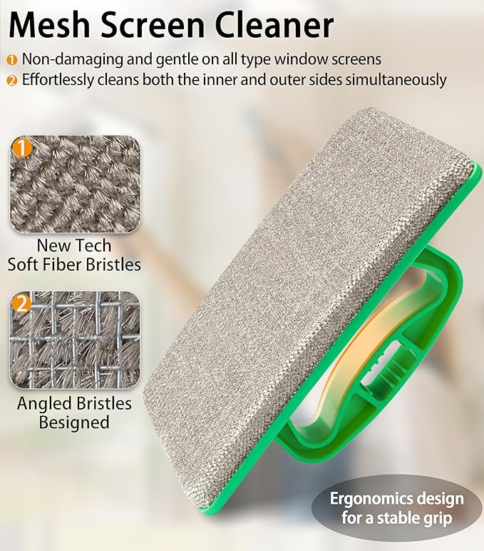 MyLifeUNIT Mesh Screen Cleaner, Detachable Window Screen Cleaning Brush | - Image 3
