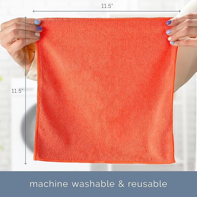 S&T INC. Microfiber Cleaning Cloth, 150 Pack, 11.5" x 11.5" - Image 6