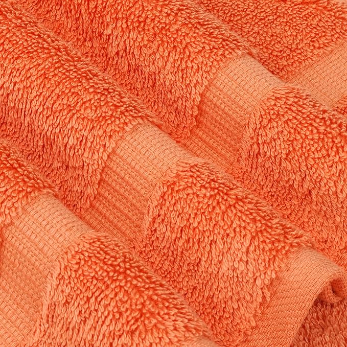 Chakir Turkish Linens 100% Cotton 8-Piece Towel Set, Coral | Premium Towel Set - Image 4