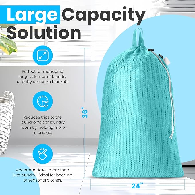 Handy Laundry Mesh XL Laundry Bag 24"x36" 2-Pack - Image 2