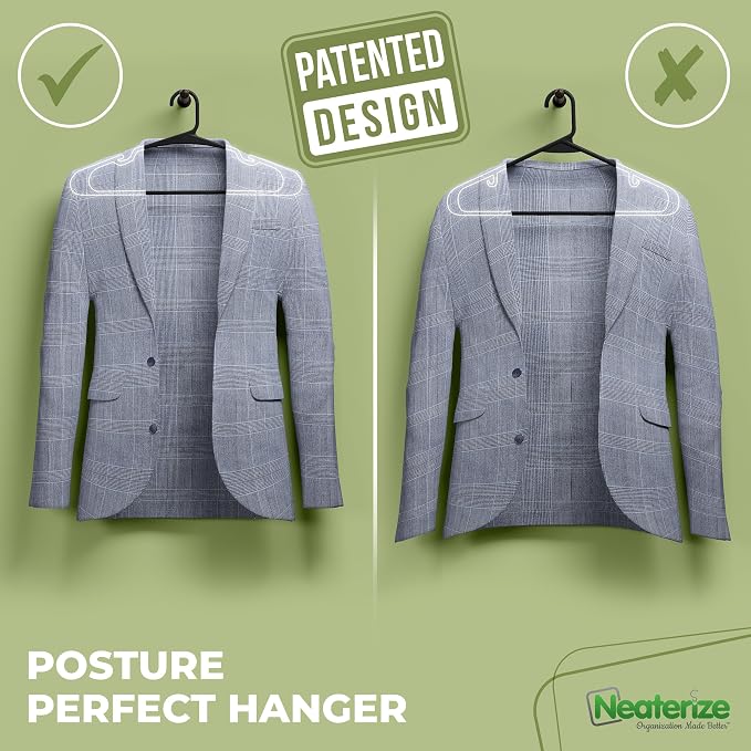 NEATERIZE Clothes Hangers Plastic 50 Pack - Image 3