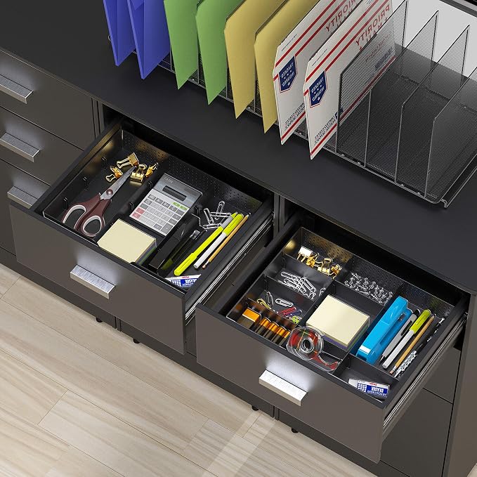 Simple Houseware Drawer Organizer Tray, 9 Adjustable Compartments, and Craft - Image 2