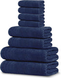 8 Piece Towel Set, 2 XL Bath, 2 Hand, 4 Washcloth, Lighter Weight, Quicker to by TensTowels