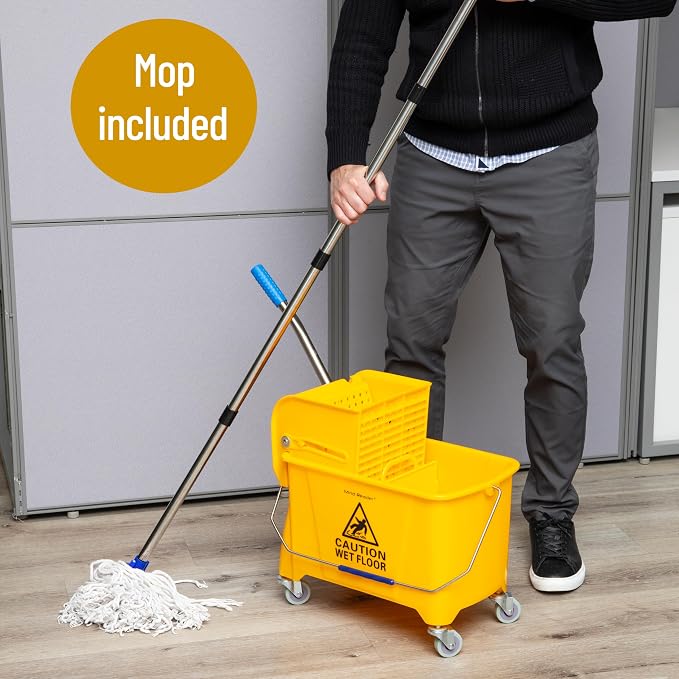 Mind Reader Mop and Bucket Set - Image 3