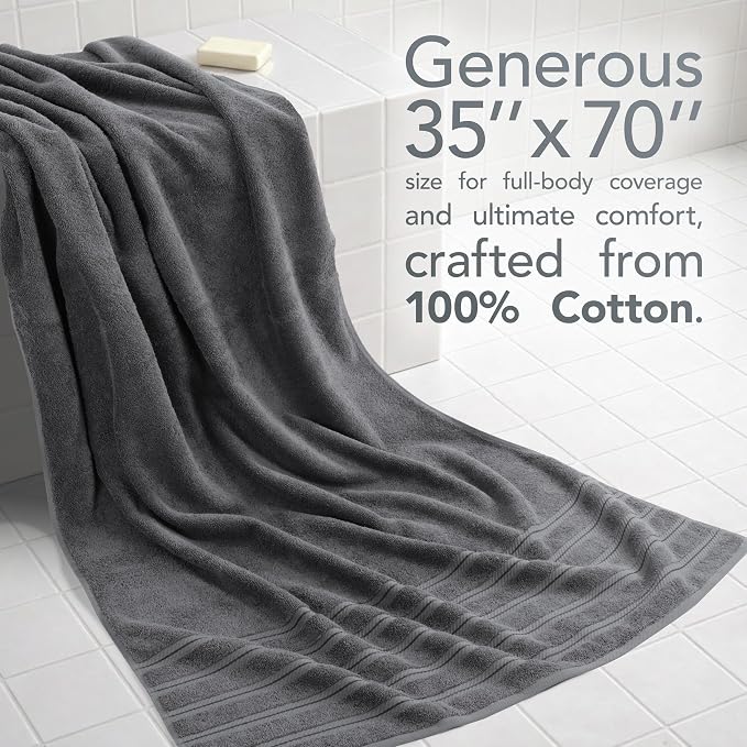 American Soft Linen 100% Cotton Luxury Turkish Towels, 35x70 XL Bath Sheet | - Image 2