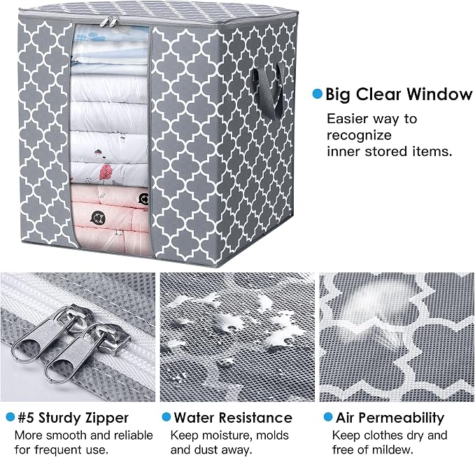 Storage Bags 2 Pack 100L Clothes Organization and Storage Containers | Large - Image 4
