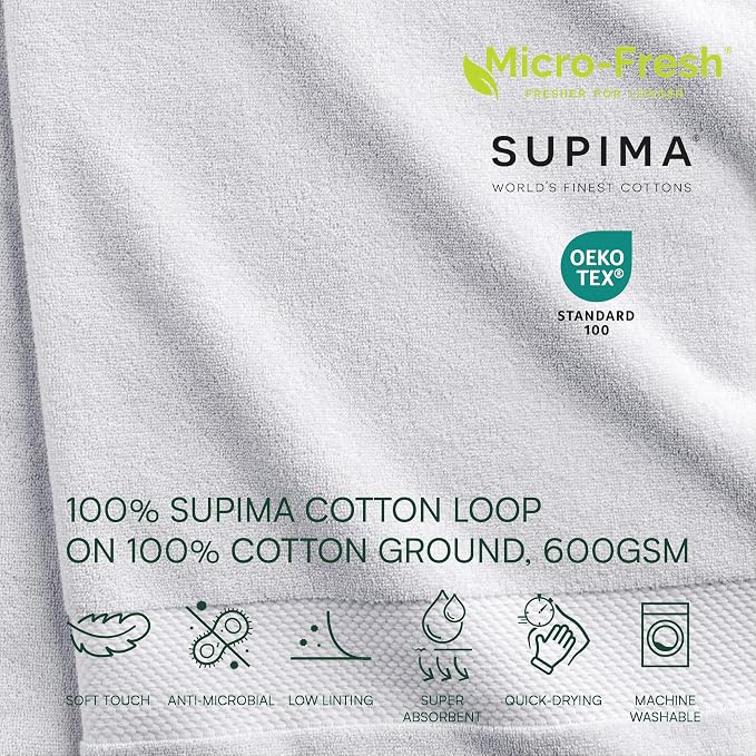 Lacoste Heritage 100% Supima Cotton Tub Mat 21" x 31", Premium Super Soft - Image 4