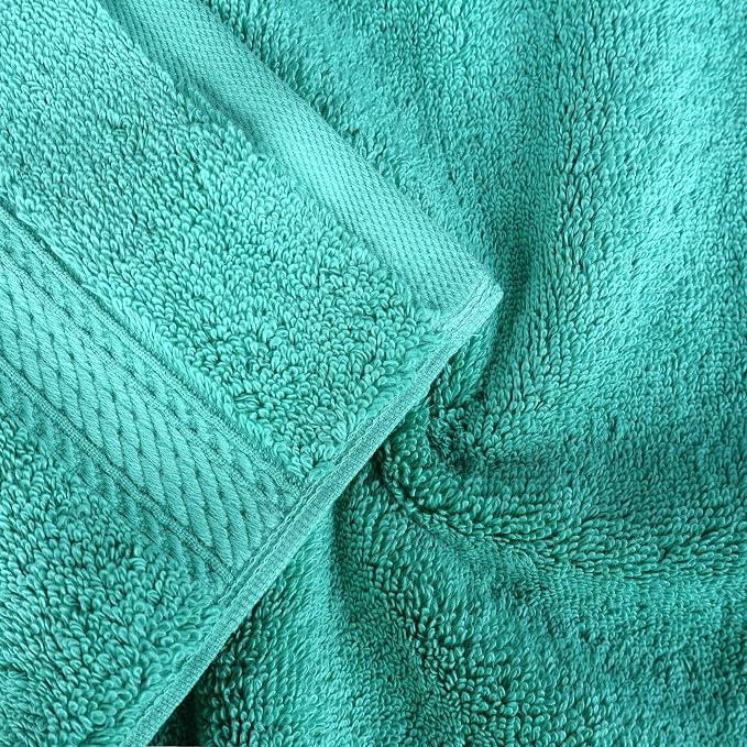Superior Egyptian Cotton 800 GSM Plush & Absorbent, 9 Piece Set, Turquoise | - Image 5