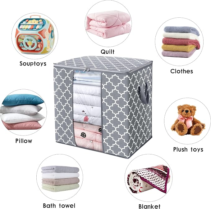 WISELIFE Storage Bags Large Blanket Clothes Organization and Storage Containers - Image 7