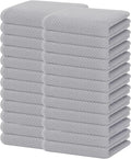 Homaxy 100% Cotton Waffle Weave Kitchen Dish Towels 24-Pack, Light Gray | 13 x by Homaxy