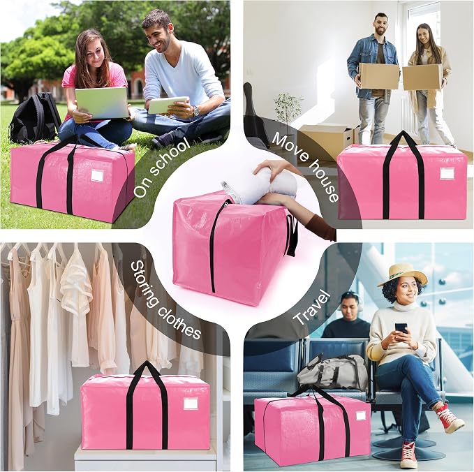 VELVETSURE 12 Pack Heavy Duty Large Moving Bags W/Backpack Straps - Image 6