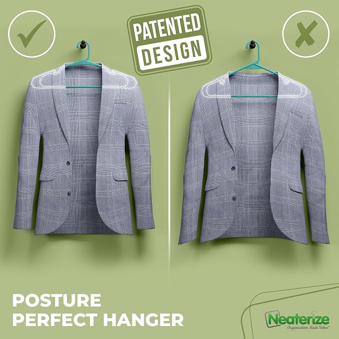 NEATERIZE Clothes Hangers Plastic 50 Pack - Image 3
