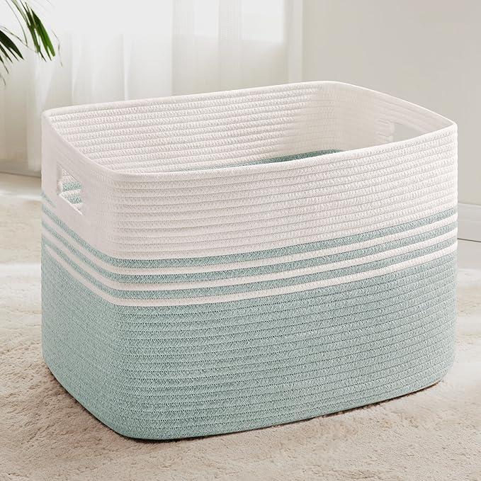 100L Extra Large Woven Laundry Basket Hamper by SunNewt