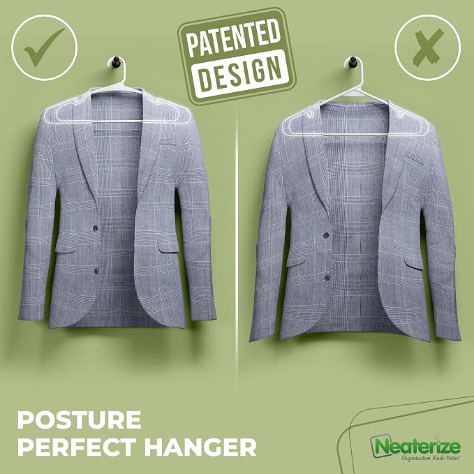 NEATERIZE Clothes Hangers Plastic 50 Pack - Image 3