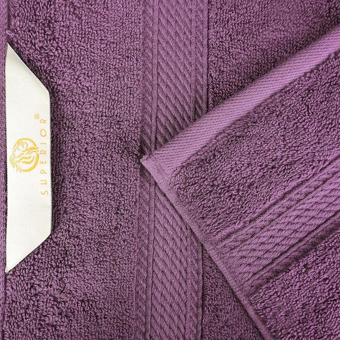 Superior Egyptian Cotton 800 GSM Plush & Absorbent, 9 Piece Set, Plum | Quick - Image 7