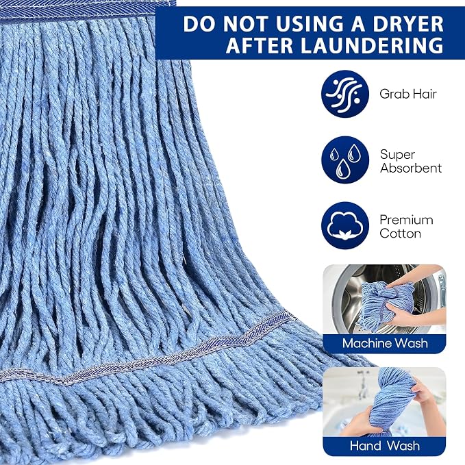Matthew Cleaning Heavy Duty Mop Head Commercial Grade Replacement - Image 2