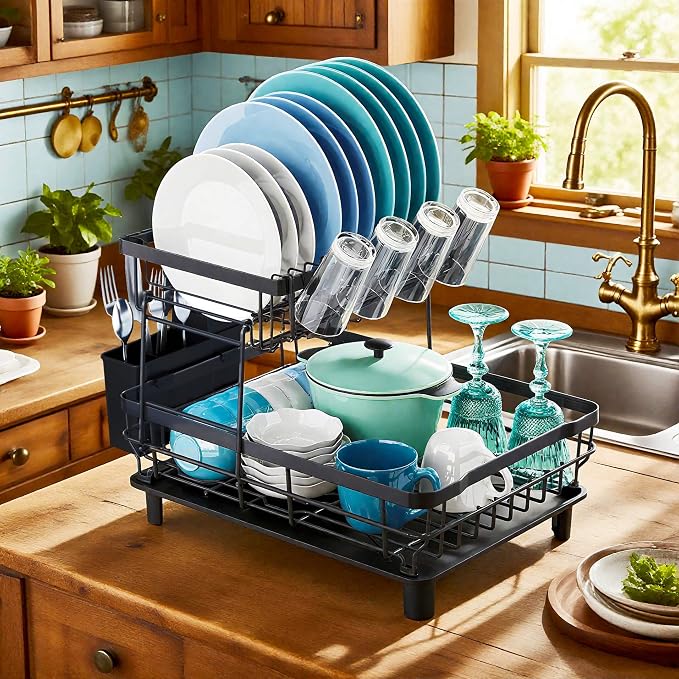 MOUKABAL 2 Tier Dish Drying Rack - Image 2