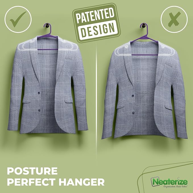 NEATERIZE Clothes Hangers Plastic 50 Pack - Image 3