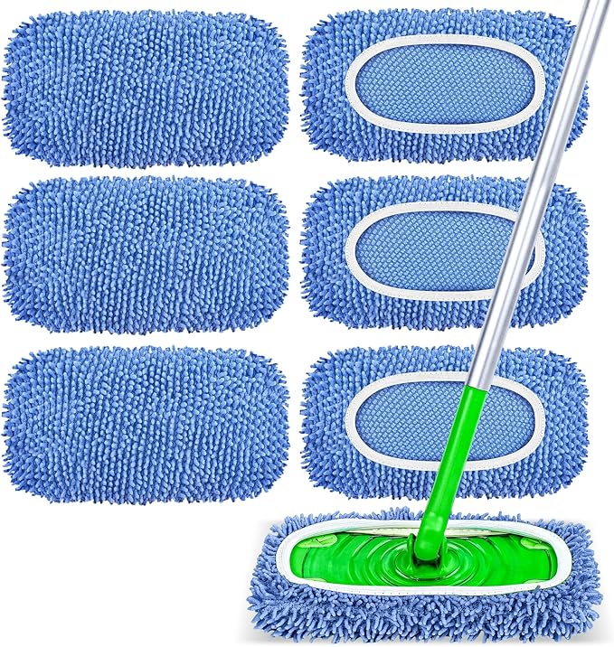 6 Pack Reusable Mop Pads Compatible by Unknown