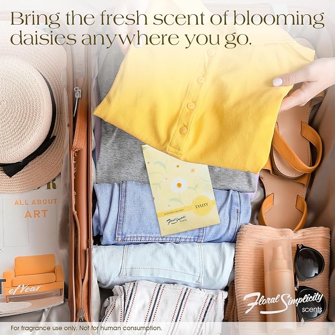 Daisy Scented Sachets Pack of 6, Spring and Summer - Image 4