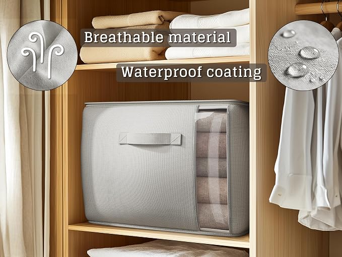 4 Pack Canvas Comforter Storage Bags - Image 2
