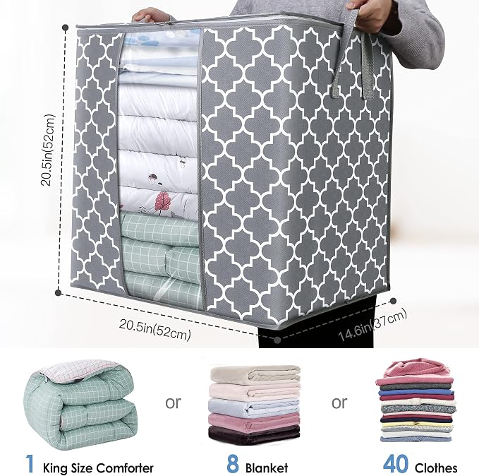Storage Bags 2 Pack 100L Clothes Organization and Storage Containers | Large - Image 2