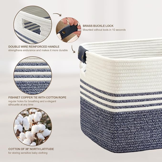 72L Woven Laundry Basket Hamper - Image 5