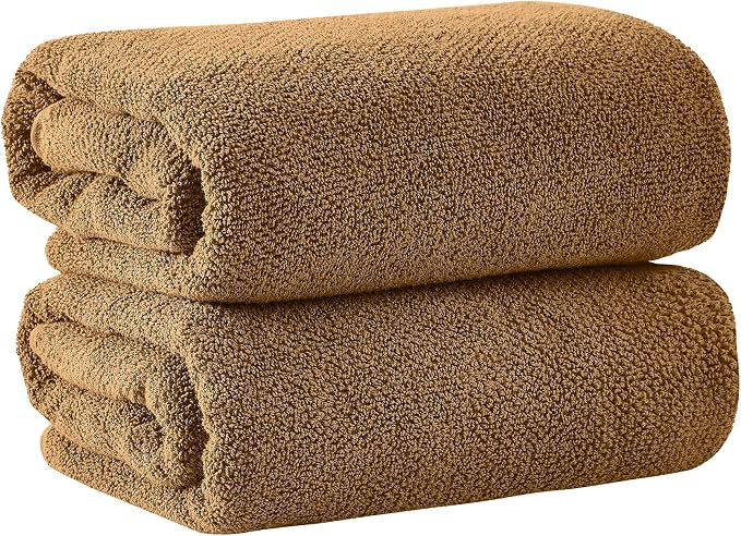 Great Bay Home 100% Cotton Oversized 2 Pack 68x35 Extra Large Towel Set by GreatBayHome
